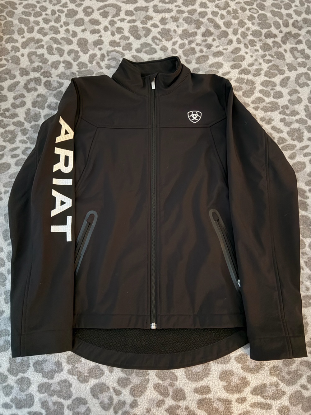 Ariat Black Softshell Jacket with White Logo